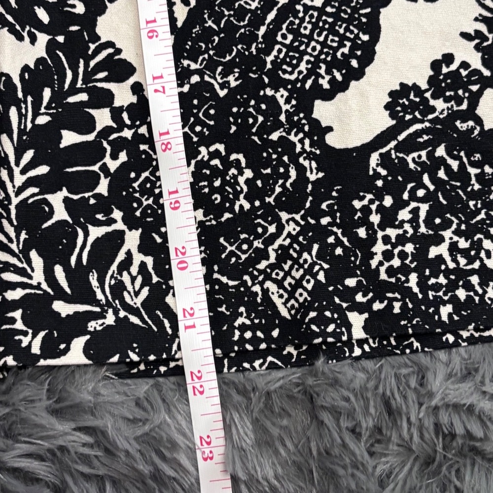 Talbots Womens Size 6 Black White Damask Paisley Print A-Line Stretch Skirt - Picture 10 of 10